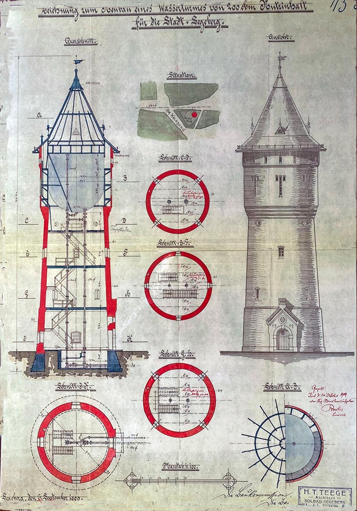 zeichnung wasserturm foto